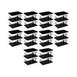 Kuber Industries Black 20 Pieces Regular Shoes Organiser Organisers-23