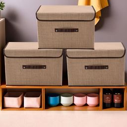 Kuber Industries Brown Set of 3 Regular Drawer Organiser Organisers-55