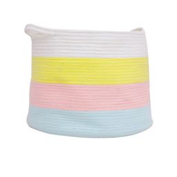 MiArcus Kids Multicoloured Cotton Rope Storage Basket-18