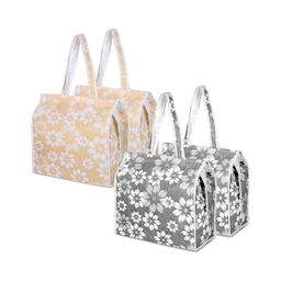 Kuber Industries Grey & Yellow 4 Pieces Regular Handbag Organisers-34