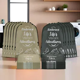 Kuber Industries Brown & Grey 24 Pcs Printed Shoe Organizers-picture-11