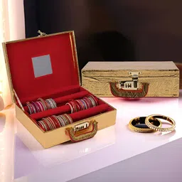 Kuber Industries Gold-Toned Set of 2 Regular Jewellery Organiser Organisers-42