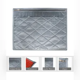 Kuber Industries Grey Set of 6 Reusable Drawer Organiser Organisers image 3