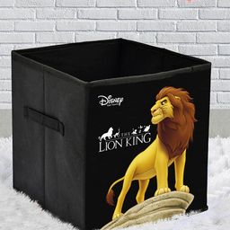 Kuber Industries Black & Yellow Lion King Printed Foldable Storage Box-image-39