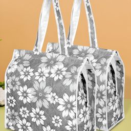 Kuber Industries Grey 2 Pieces Printed Fabric Handbag Organiser Organisers-image-38