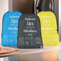 Kuber Industries Yellow-Sky Blue 3 Pcs Printed Cloth Storage Bags-6