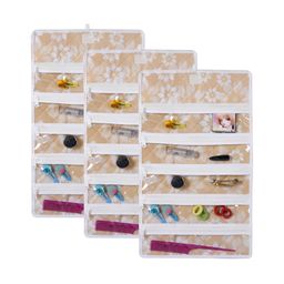 Kuber Industries Gold-Toned 3 Pieces 5 Pocket Makeup Organiser With Velcro-23