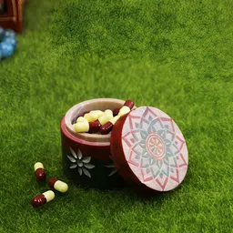 Aura Red & Green Cylindrical Storage Box-8