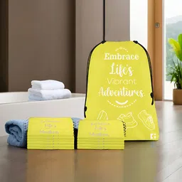 Kuber Industries Yellow 12 Pcs Printed Shoe Organizers-35
