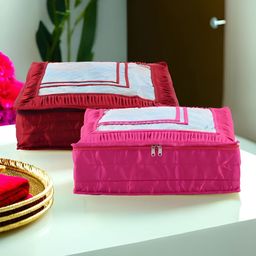 Kuber Industries Maroon Set of 2 Regular Drawer Organiser Organisers-3