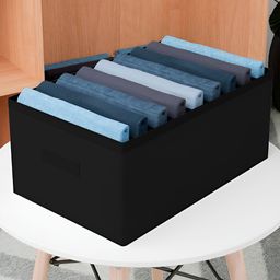 Kuber Industries Black Reusable Drawer Organiser-42