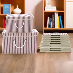 Kuber Industries Cream-Coloured Set of 6 Regular Drawer Organiser Organisers-46