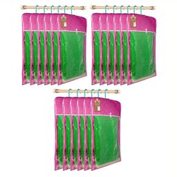 atorakushon Set of 18 Purple Reusable hanging Clothes Storage Bags Wardrobe Organisers-12
