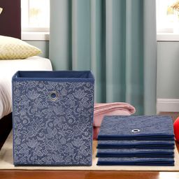 Kuber Industries Navy Blue Set of 5 Regular Multi-Utility Organisers-46