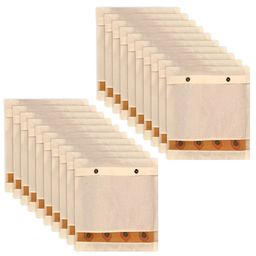 Kuber Industries Cream-Coloured 20 Pieces Printed Fabric Multi-Utility Organisers-1