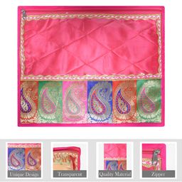 Kuber Industries Pink Set of 3 Regular Fashion Organisers-35