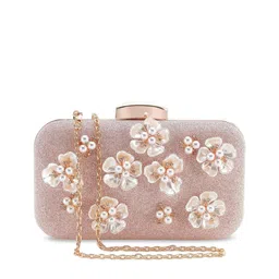 YouBella Floral Embellished Box Clutch-37