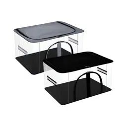 Kuber Industries Grey & Black 2 Pieces Shoes Organisers-picture-54