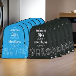 Kuber Industries Blue & Black 12 Pieces Printed Multi-Utility Organisers-30