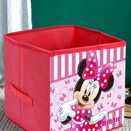 Kuber Industries Pink & Red Minnie Printed Foldable Storage Box Organiser-image-88