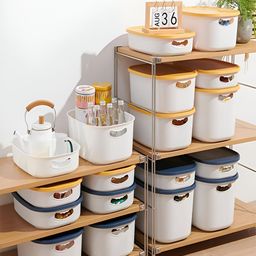 Kuber Industries Beige Water Resistant Multi-Utility Storage Box With Handle Organisers-0