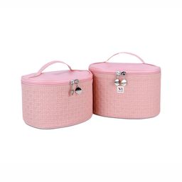 NFI essentials Pink 2 Pieces Regular Makeup Organiser-13
