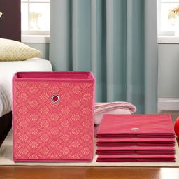Kuber Industries Maroon Set of 5 Regular Multi-Utility Organisers-2