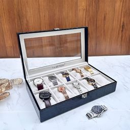 La Trove Black & Transparent Regular Watch Organisers-24