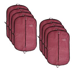 Kuber Industries Maroon 8-Pieces Embossed Coat Covers-19