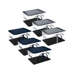 Kuber Industries Grey & Transparent 6 Pieces Multi-Utility Organisers-51
