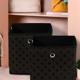 Kuber Industries Black Set of 2 Regular Multi-Utility Organisers-15