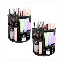 Kuber Industries Black Set of 2 Regular Makeup Organiser Organisers-57