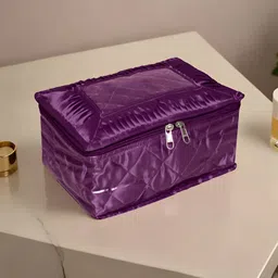 Kuber Industries Purple Different Pouch Locker Frill Jewellery Kit Organiser-48