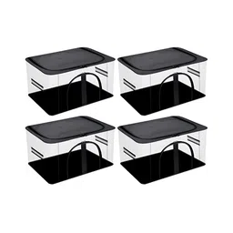 Kuber Industries Grey 4 Pcs Regular Shoes Organiser-59