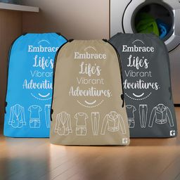 Kuber Industries Beige and Blue 3 Pieces Regular Travel Clothing Organisers-65