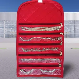 atorakushon Set Of 4 Solid Jewellery Makeup Bag Storage Organisers-2