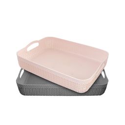 Kuber Industries Set Of 2 Solid Storage Basket Organisers-28