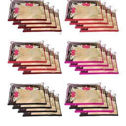 Kuber Industries Red 24-Pieces 60 GSM Non-woven Fabric Saree Organisers-41