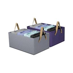 Kuber Industries Blue & Grey 2 Pieces Printed Multi-Utility Organisers-2