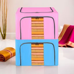 Kuber Industries Blue & Pink 2 Pieces Regular Drawer Organisers-7