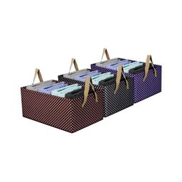 Kuber Industries Blue & Black 3 Pieces Printed Multi-Utility Organisers-43