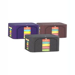 Kuber Industries Blue 3 Pieces Regular Cloth Storage Organiser-11