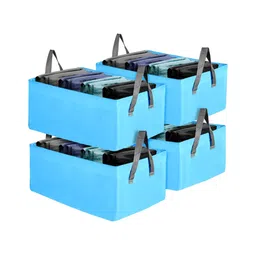 Kuber Industries Blue 4 Pieces Regular Drawer Organisers-81