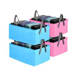 Kuber Industries Blue  4 Pieces Regular Drawer Organisers-39
