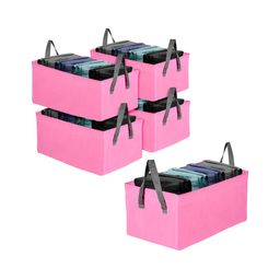 Kuber Industries Pink 5 Pieces Multi-Utility Organisers-15