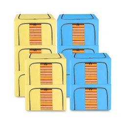 Kuber Industries Blue 10 Pieces  Regular Storage Box Organisers-46