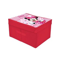 Kuber Industries Pink & White Printed Foldable Storage Box With Handle & Lid - 45L image 3
