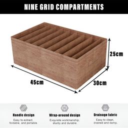 Kuber Industries Brown Reusable Drawer Organiser image 5