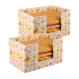 Kuber Industries Cream-Coloured 2 Reusable Saree Organiser image 2