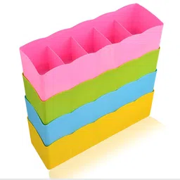 Kuber Industries Blue 4 Pieces Reusable Multi-Utility Organisers image 4